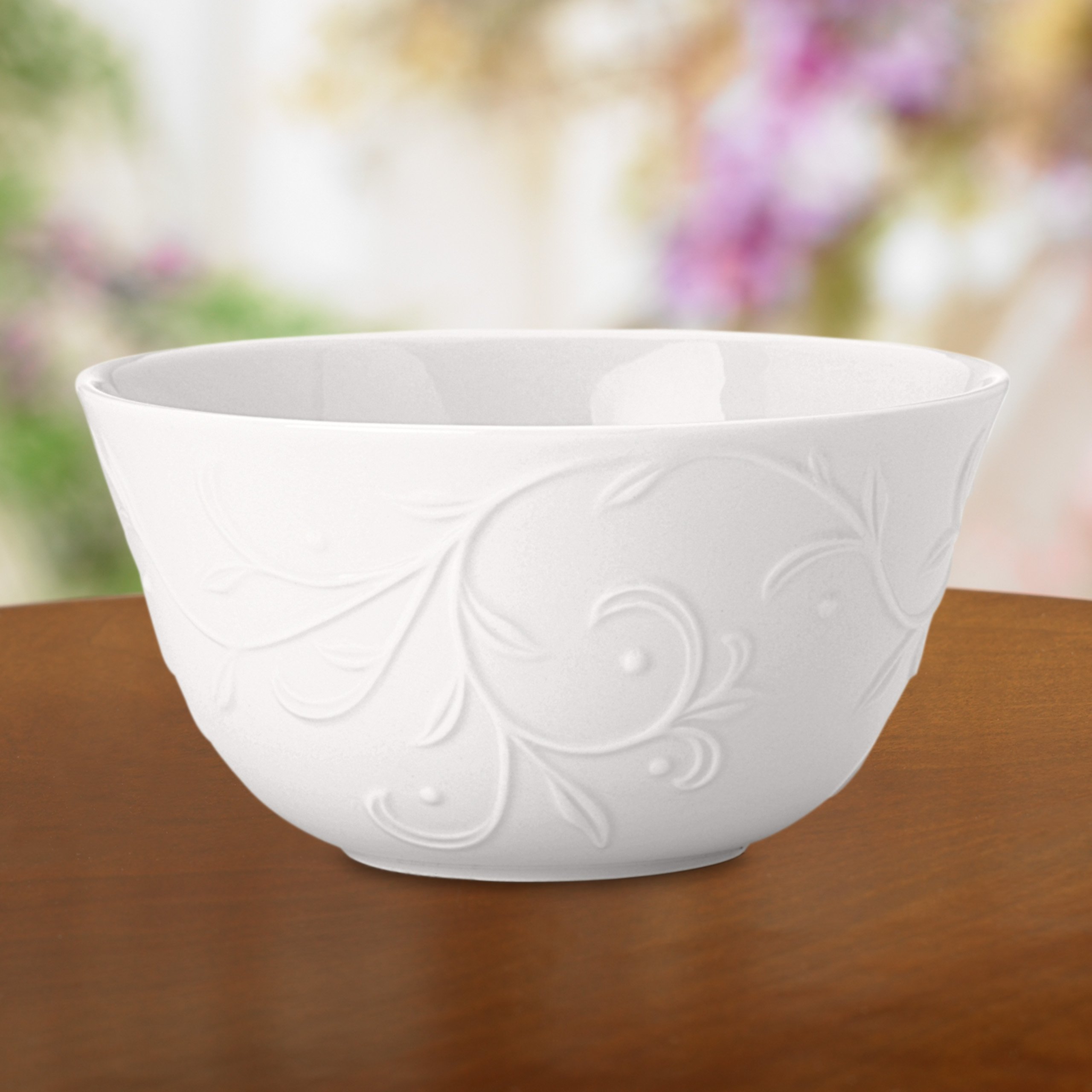 Amazon.com: Lenox 806666 Opal Innocence Carved Fruit Bowl : Home